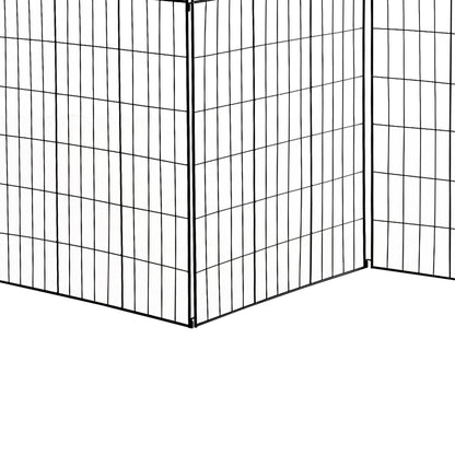 Outsunny Garden Decorative Fence 4 Panels 44in x 12ft Metal Wire Landscape Border Edging