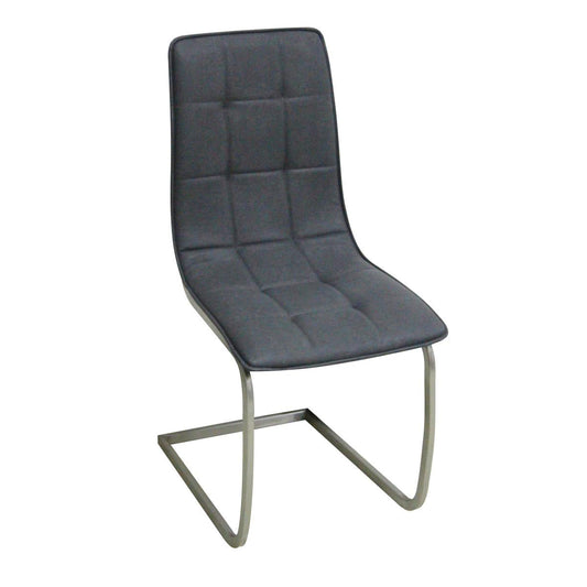 Olivia PU Chairs Chrome - Grey