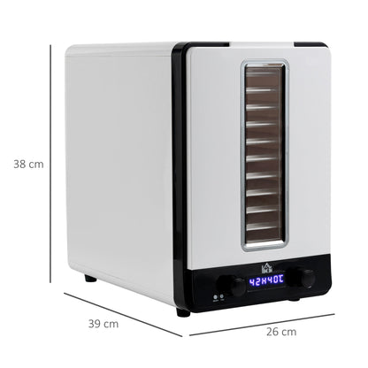 HOMCOM 11-Tray Food Dehydrator, 40-70\'e2\'84\'83 Temperature and Timer