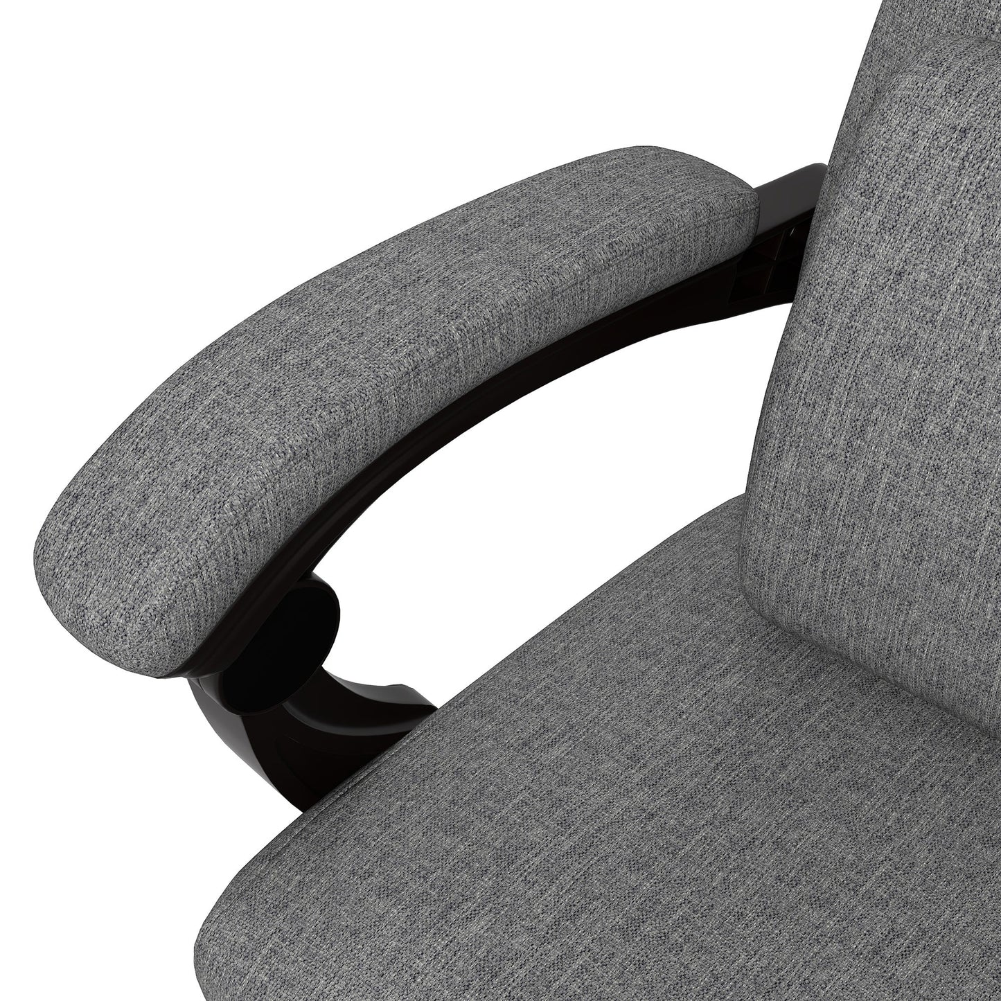 Vinsetto Linen-Look Office Chair, with 160\'c2\'b0 Reclining Back and Footrest - Grey