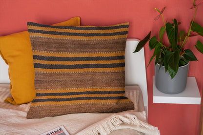 Turkish Kilim Vintage Cushion Cover - 40 x 40 cm