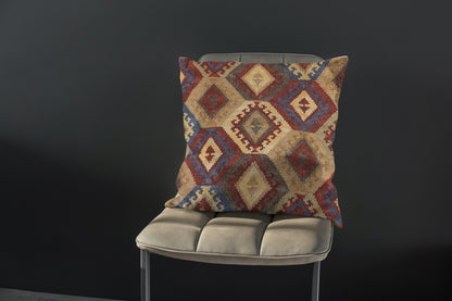 Turkish Kilim Vintage Cushion Cover - 40 x 40 cm