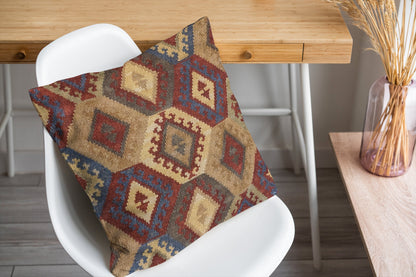 Turkish Kilim Vintage Cushion Cover - 40 x 40 cm