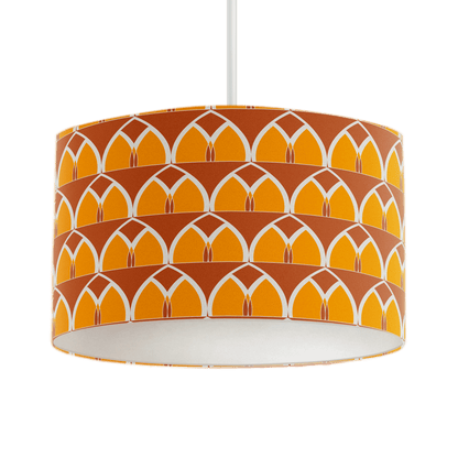 Orange and Yellow Geometric Arches Design Lampshade, Ceiling or Table Lamp Shade