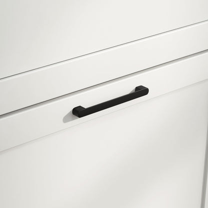 HOMCOM Modern Shoe Cabinet with 2 Flip Drawers and Adjustable Shelves, Narrow Shoe Storage Cabinet with Open Compartment, Holds 10 Pairs for Entryway, Hallway, White