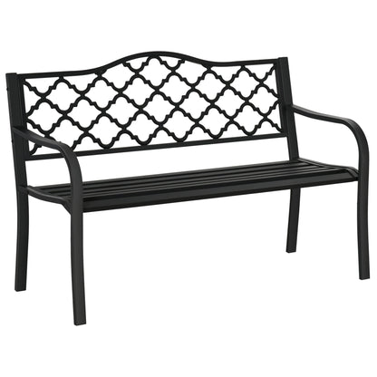 Outsunny 2-Seater Garden Bench Antique Loveseat for Yard, Lawn, Porch, Patio, Steel