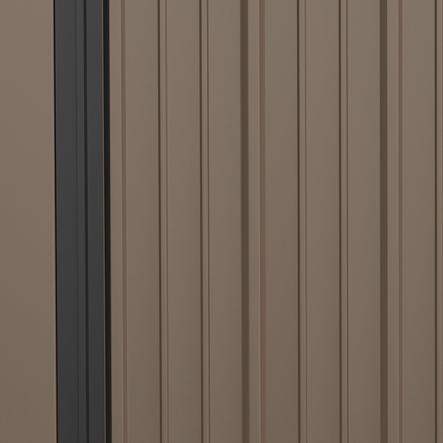 Outsunny 5.3 x 3.1ft Corrugated Steel Garden Shed - Brown