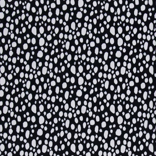 Black background with white abstract pattern
