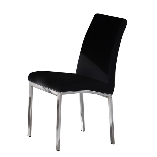 Peru PU Chair Chrome - Black
