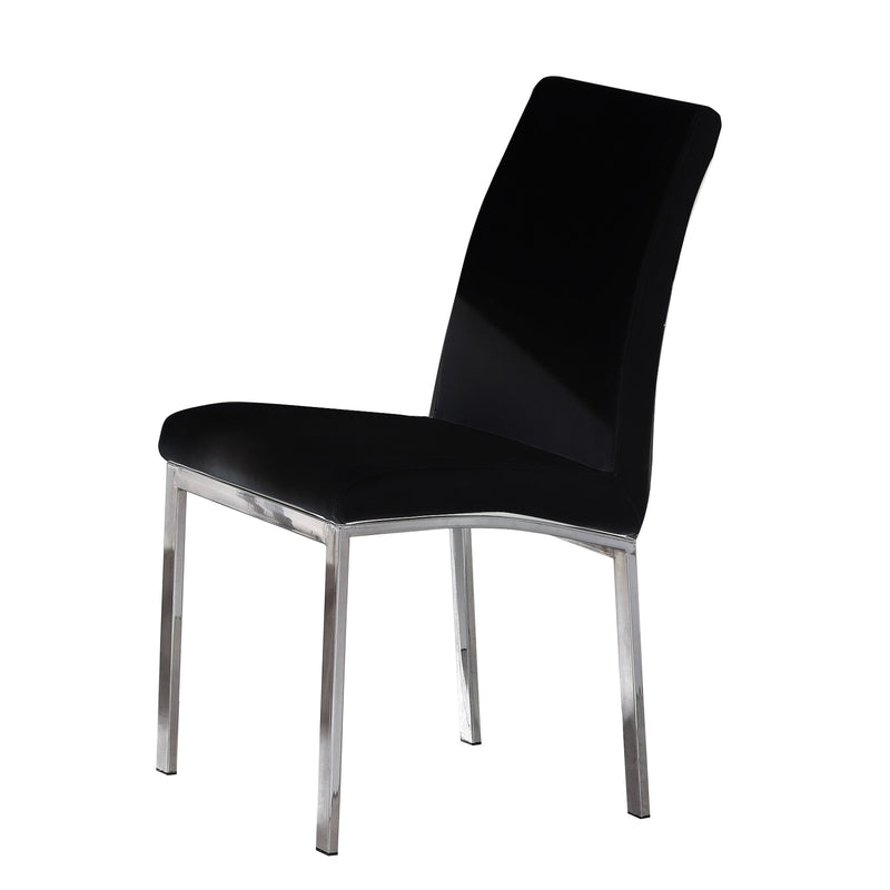 Peru PU Chair Chrome - Black