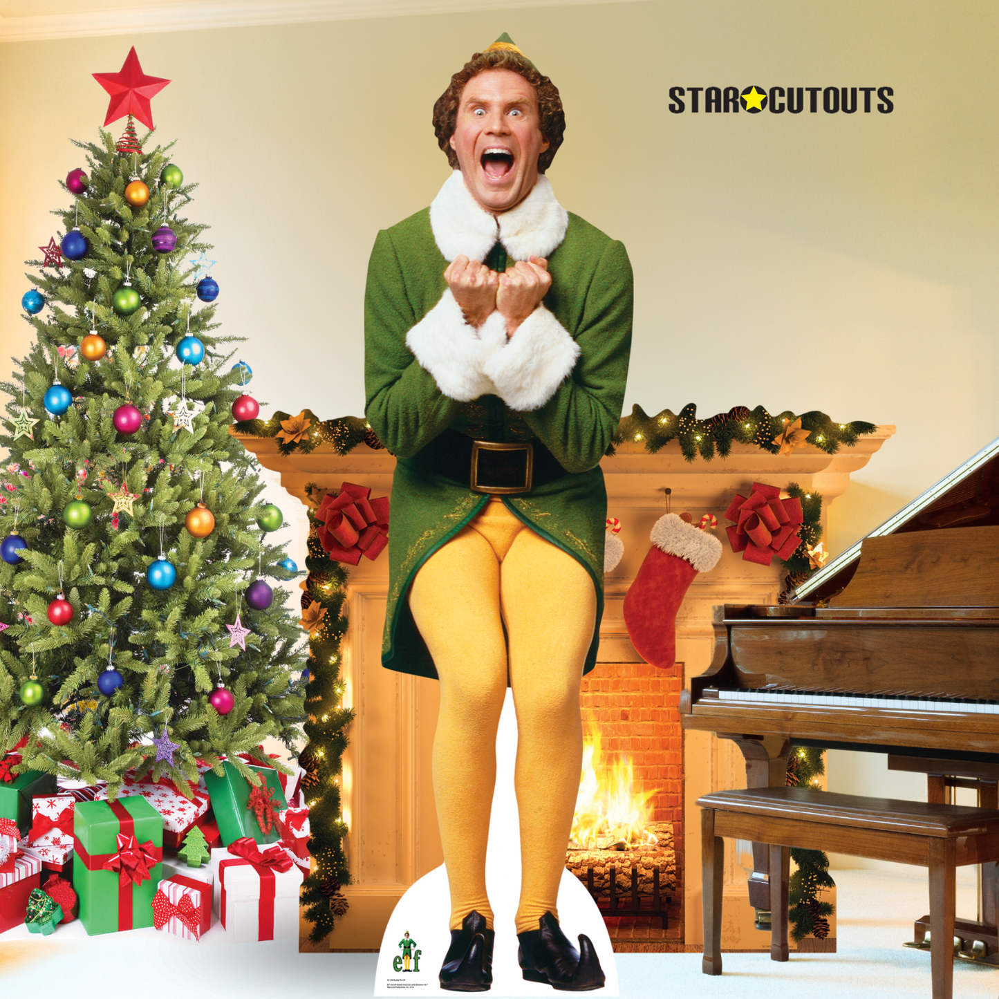 SC1289 Buddy The Elf Christmas Icon Cardboard Cut Out Height 187cm