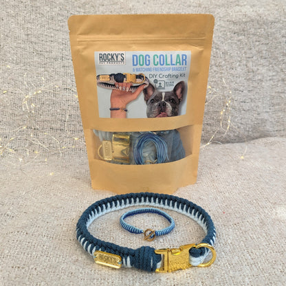 Make Your Own Dog Collar & Friendship Bracelet Craft Kit - BLUE