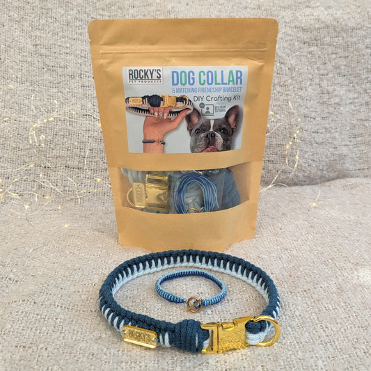 Make Your Own Dog Collar & Friendship Bracelet Craft Kit - BLUE