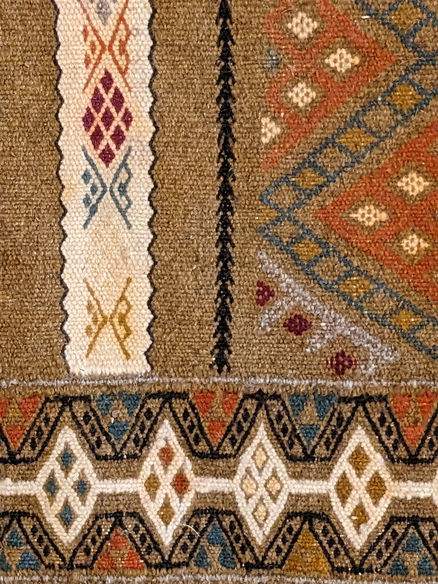 Turkish Kilim Vintage Cushion Cover - 40 x 40 cm