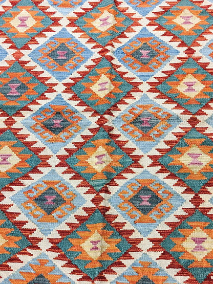 Maimana Afghanistan Kilim Rug - 196 x 152 cm