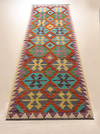 Maimana Afghanistan Kilim Rug - 287 x 79 cm
