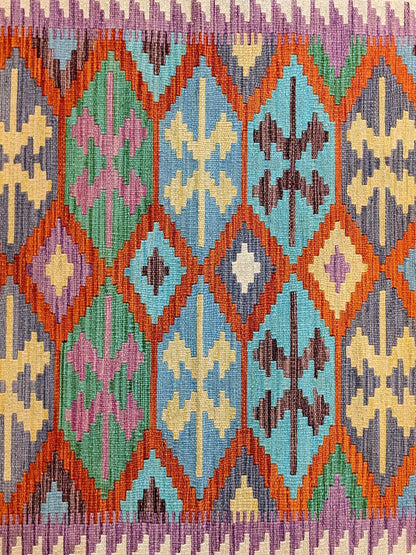 Maimana Afghanistan Kilim Rug - 287 x 79 cm