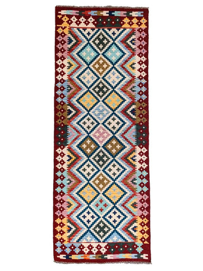 Maimana Afghanistan Kilim Rug - 196 x 79 cm