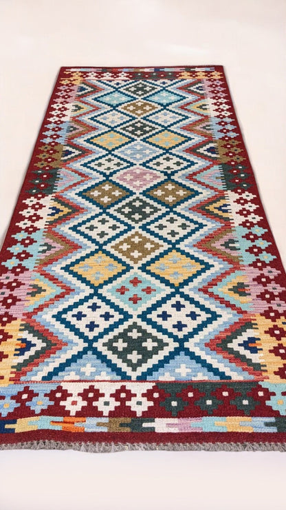 Maimana Afghanistan Kilim Rug - 196 x 79 cm