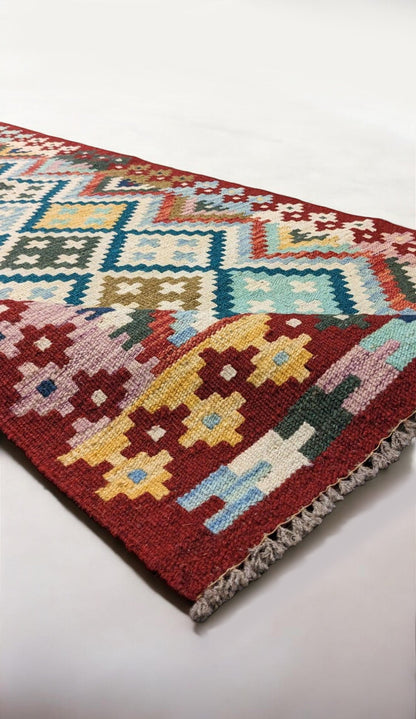 Maimana Afghanistan Kilim Rug - 196 x 79 cm