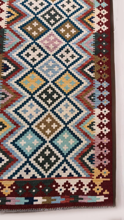 Maimana Afghanistan Kilim Rug - 196 x 79 cm