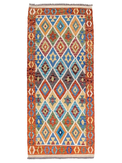 Maimana Afghanistan Kilim Rug - 201 x 89 cm