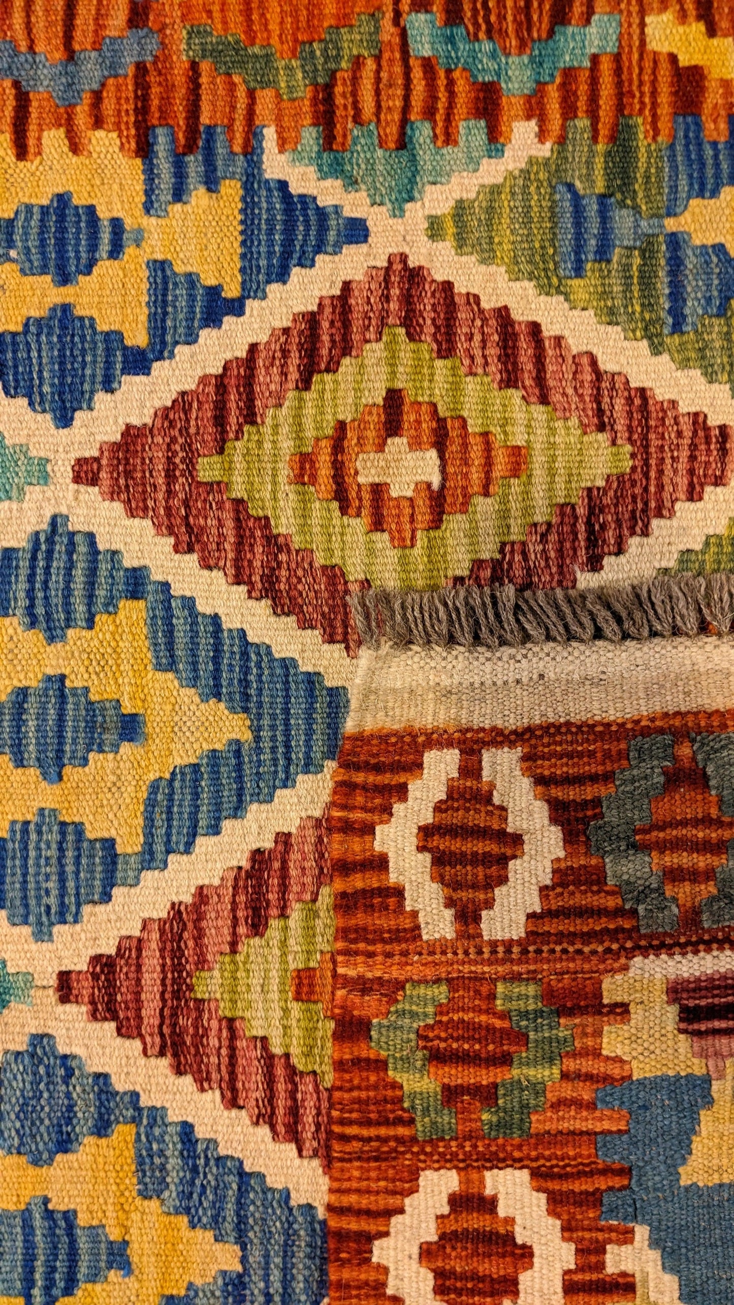 Maimana Afghanistan Kilim Rug - 201 x 89 cm