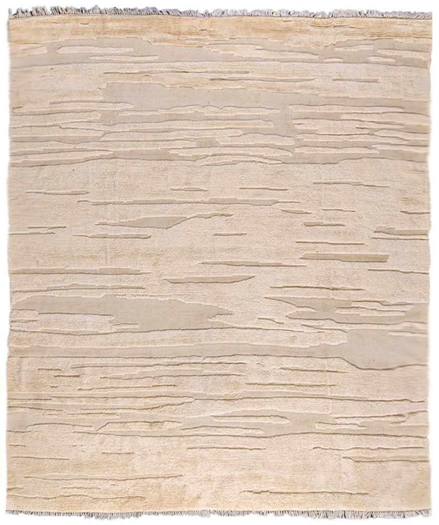 Snugly Textured Berber Wool Rug - 278 x 257 cm