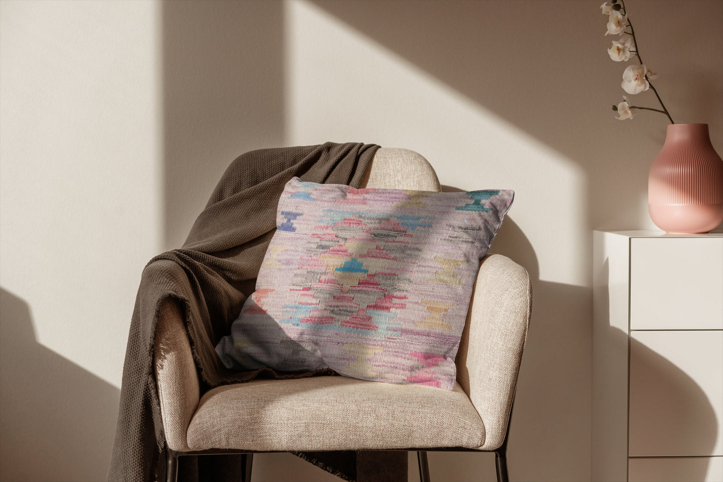 Afghan Kilim Cushion Cover - 45 x 45 cm