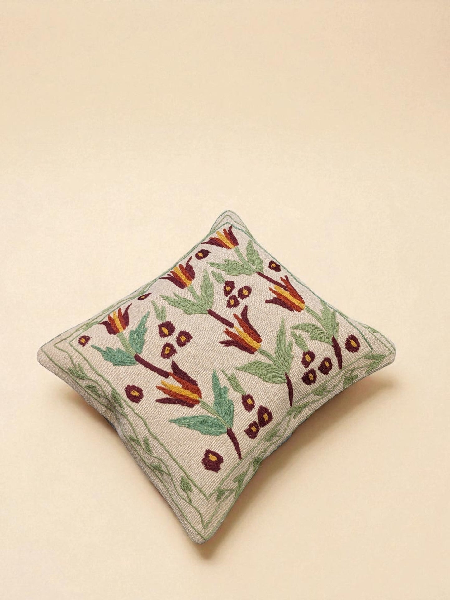 Suzani Hand Embroidered Cushion Cover - 45 x 45 cm