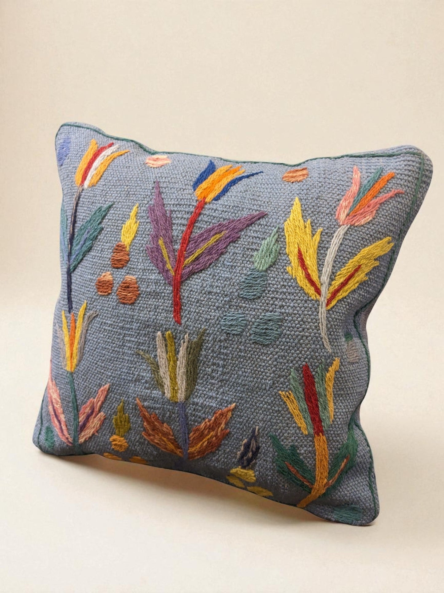 Suzani Hand Embroidered Cushion Cover - 45 x 45 cm
