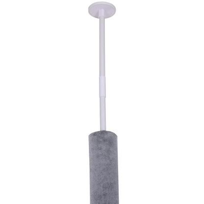 PawHut Floor to Ceiling Cat Tree for Indoor Cats 5-Tier Kitty Tower Climbing Activity Center Scratching Post Adjustable Height 230-260 cm Grey