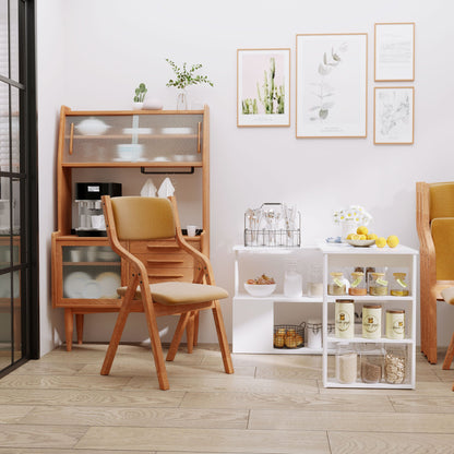HOMCOM Corner Computer Desk, L Shaped Desk with 360° Rotating Bookshelf, 120L x 110W x 74.5H cm, White