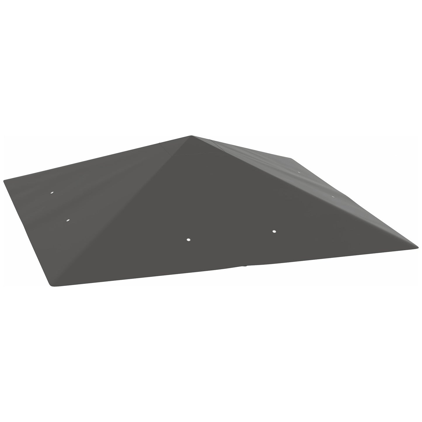Outsunny 3 x 3(m) Gazebo Canopy Replacement Cover, Garden Gazebo Roof Replacement with Drain Holes, Water Resistant PVC Coating, 370g/\'e3\'8e\'a1, UPF30+, TOP COVER ONLY, Grey