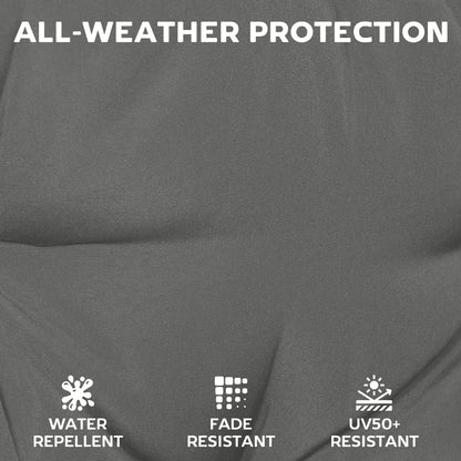 Outsunny Set of 6 Outdoor Seat Cushions with Machine Washable Cover, Water Repellent Seat Cushions Dark Grey
