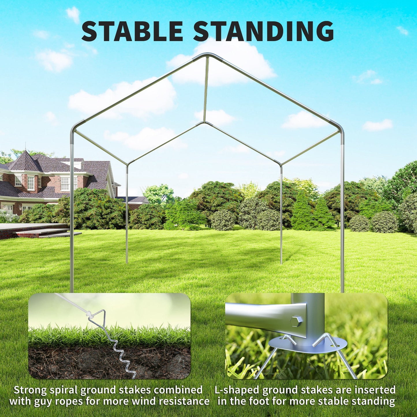 Outsunny 3 x 3 m Party Tent, Outdoor Canopy Tent Shelter with Removable Sidewalls, 4 Zipped Doors, for Parties, Wedding, Beige