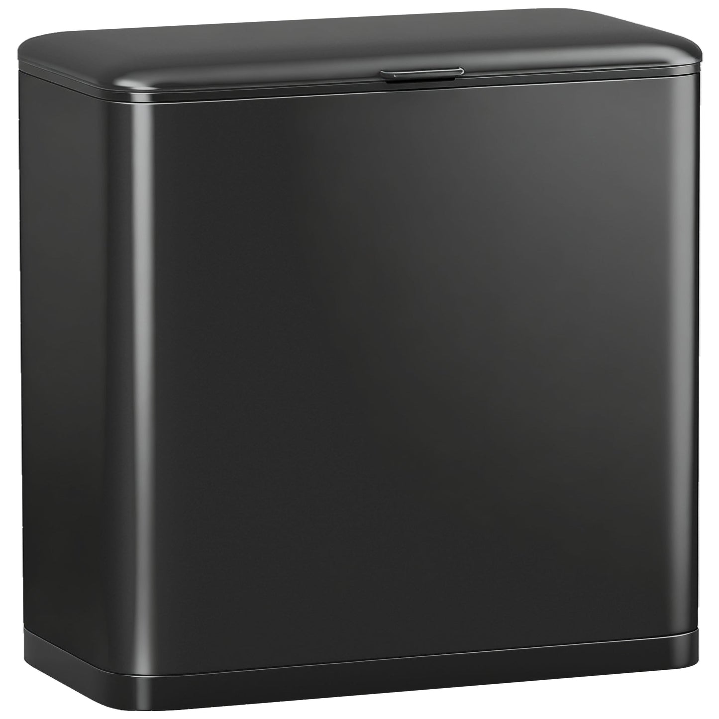 HOMCOM 8L Hanging Kitchen Bin, Rubbish bin with Lid and Removable Inner Bucket for Kitchen Cabinet Door, Under Sink, Office