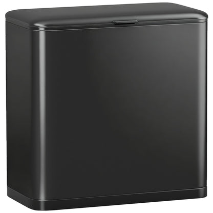 HOMCOM 8L Hanging Kitchen Bin, Rubbish bin with Lid and Removable Inner Bucket for Kitchen Cabinet Door, Under Sink, Office