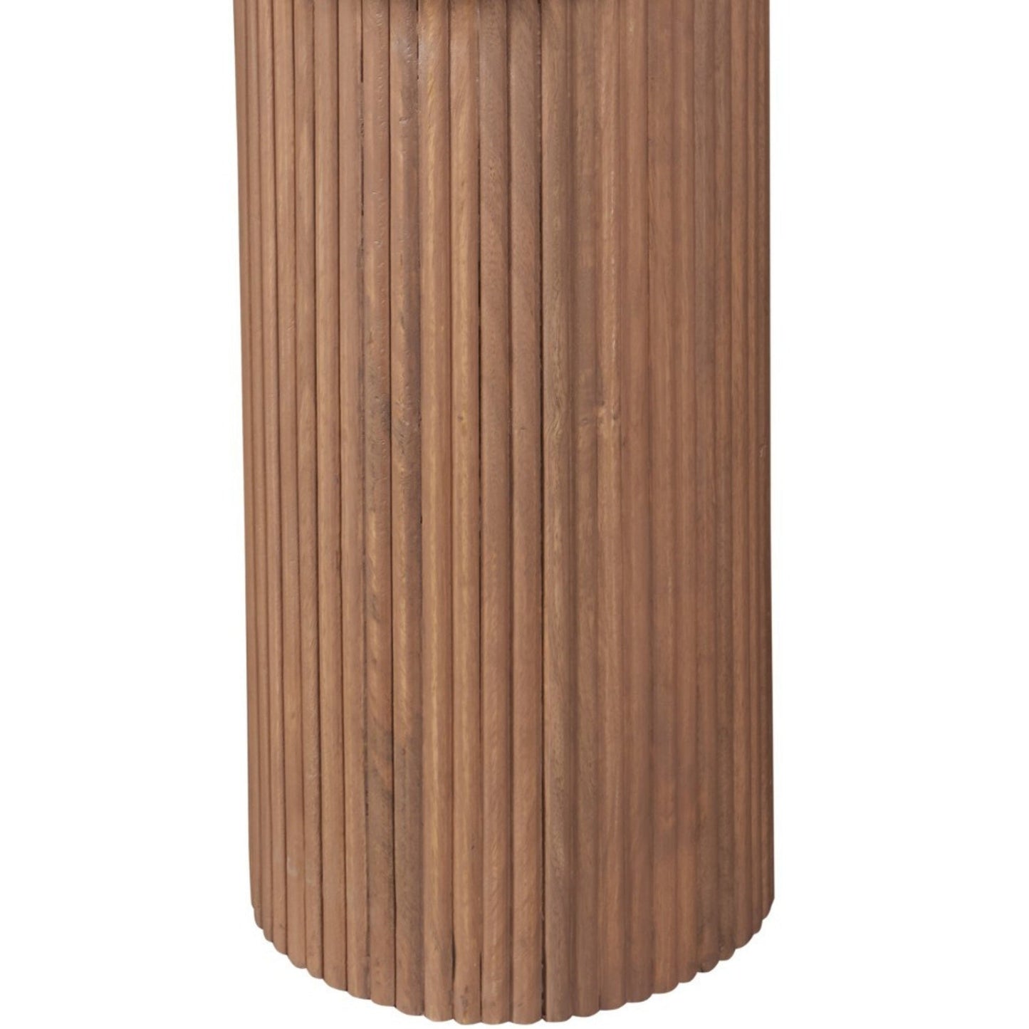 Bundi Natural Marble & Wood Pedestal Coffee Table