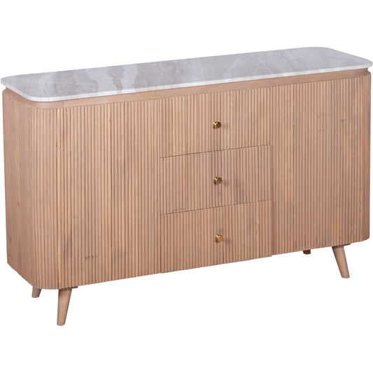 Bundi Natural Marble & Wood Extra Large Sideboard