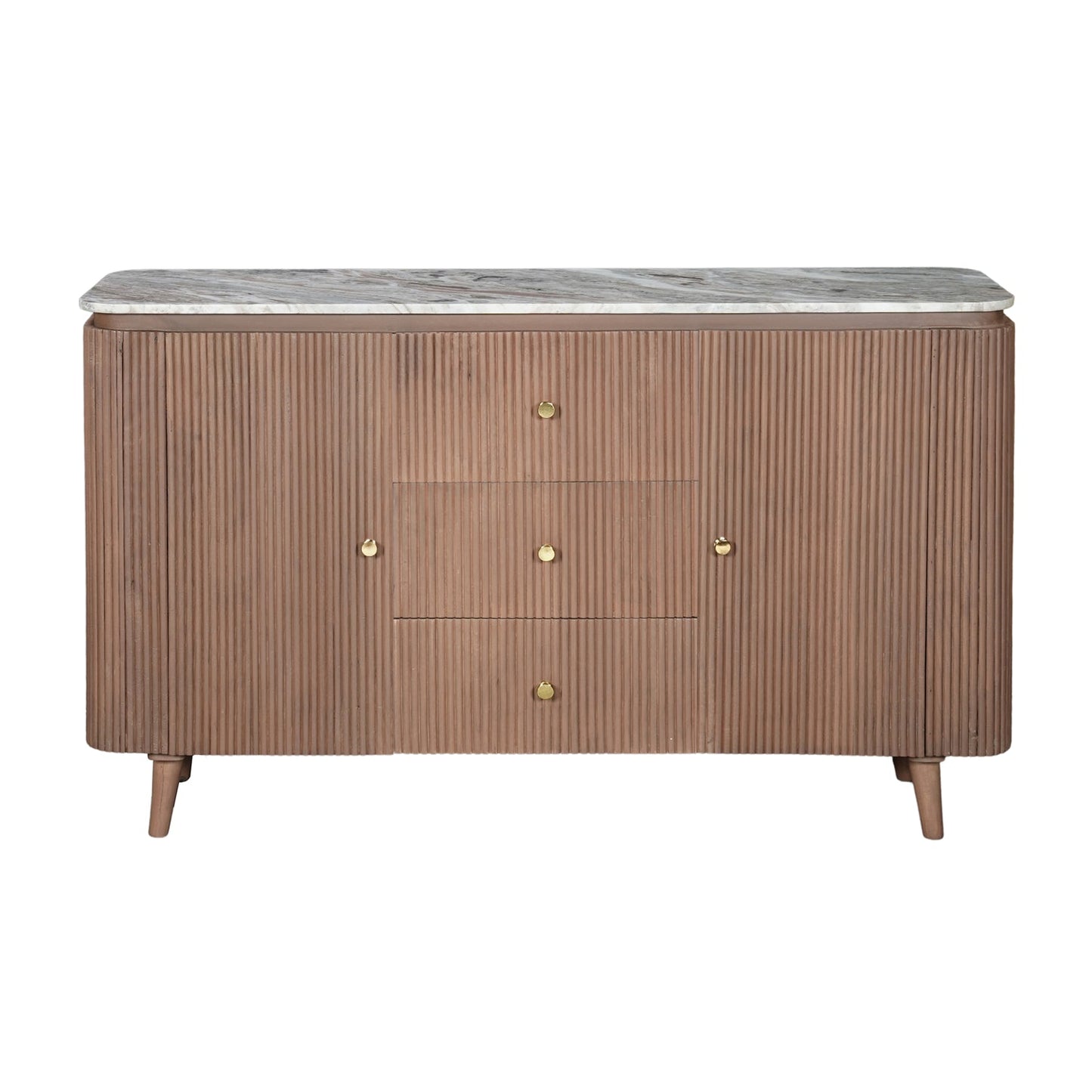 Bundi Natural Marble & Wood Extra Large Sideboard