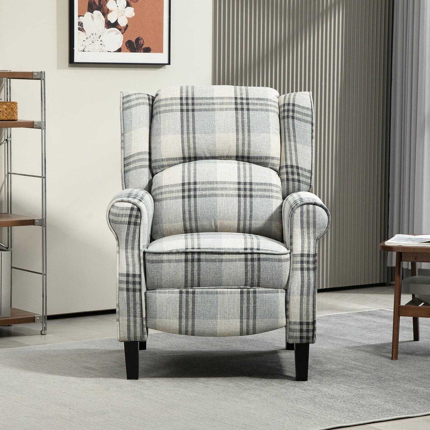 HOMCOM 160\'c2\'b0 Reclining Armchair, with Footrest - Grey
