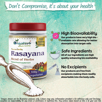 DivyaHerb Rasayana Powder 100 gram - Daily Vitality Support