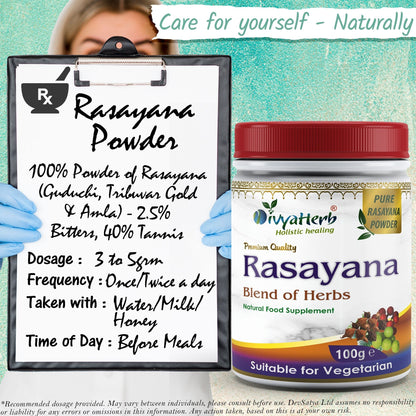 DivyaHerb Rasayana Powder 100 gram - Daily Vitality Support