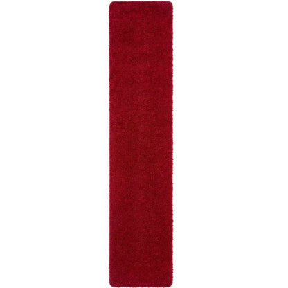 Washable Red Shaggy Rug