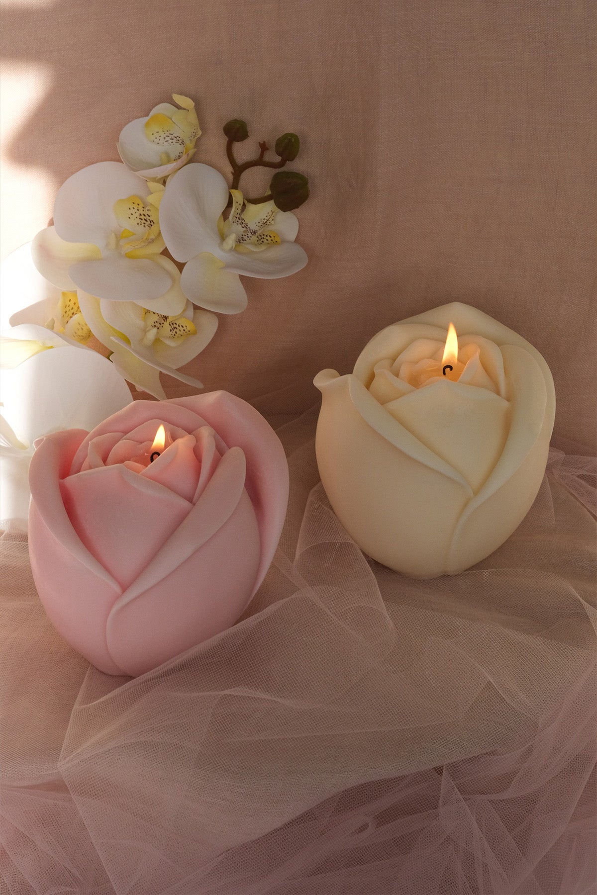 Large Rose Shaped Candle
