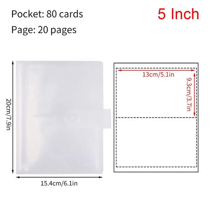 New Collect Book Photo Album 80/160 Slots PVC Picture Card Holder Transparent 3/4/5/6 Inch Photocard Holder Idol Star