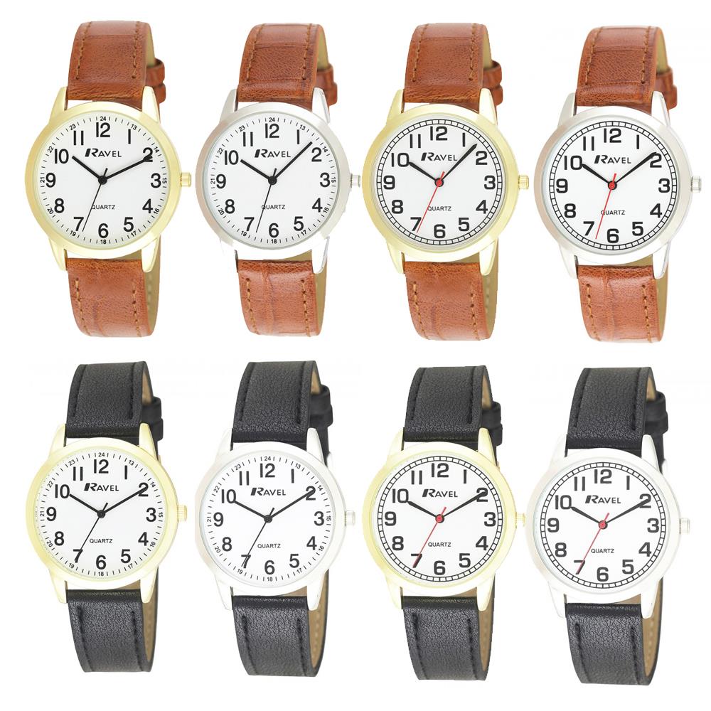 Ravel Men's Classic Leather Strap Watch R0132GC