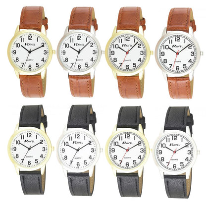 Ravel Men's Classic Leather Strap Watch R0132GC