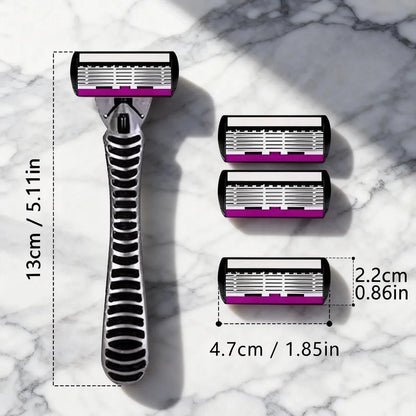 3/6/12 Pcs/ High Quality Man Safety Razor Blade 6 Layer German Stainless Steel Shaving Cartridges Compatible Mach Shaver